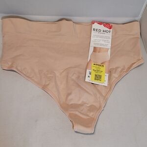 Red Hot by Spanx High-waisted Shaping Thong Light Nude color Size 1X Kohls